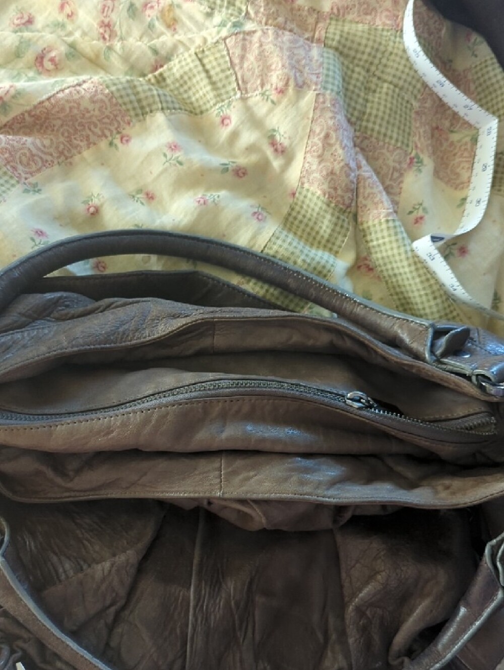 Treesje Leather Brown Studded Hobo Bag - Picture 8 of 14